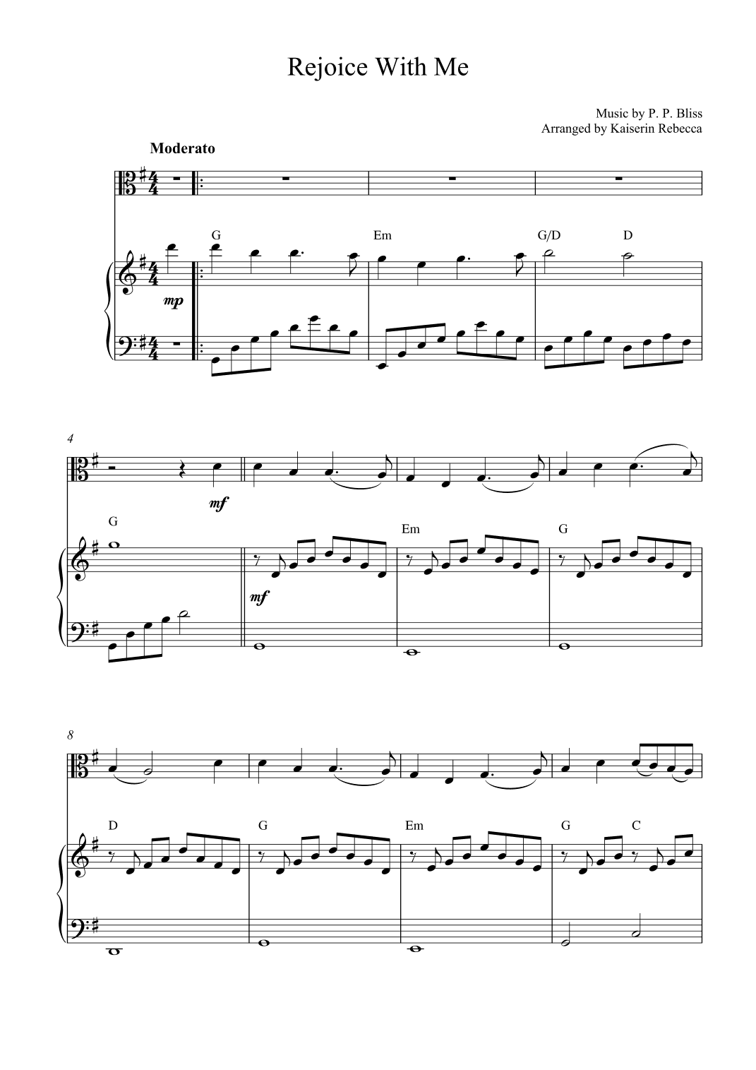 Rejoice With Me (arr. Kaiserin Rebecca)