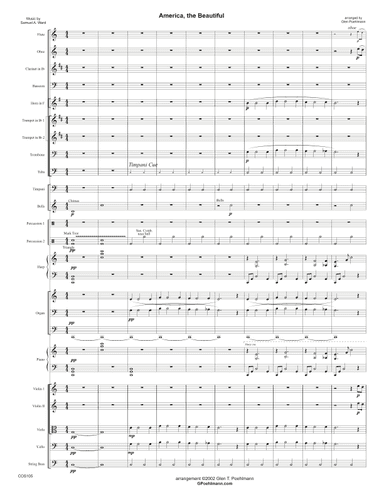 AMERICA, THE BEAUTIFUL - Symphonic Orchestra (arr. Glen Poehlmann)