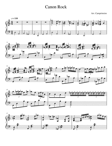 Canon Rock Piano (arr. camprinxinx)