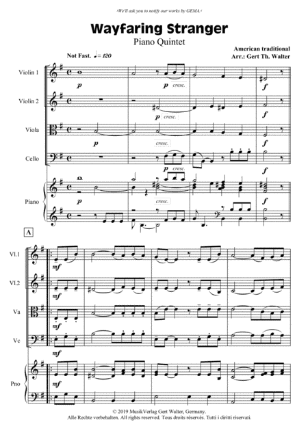 Wayfaring Stranger (arr. Gert Th. Walter)