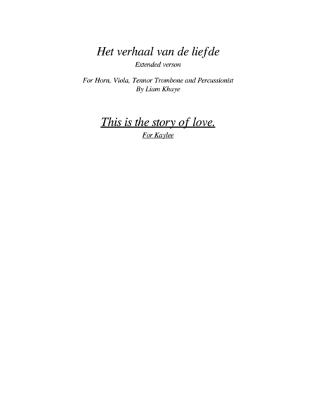 Die Verhaal van Liefde extended