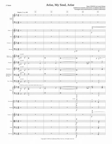 Arise, My Soul, Arise--Orchestral Accompaniment edition (arr. Lyndell Leatherman)