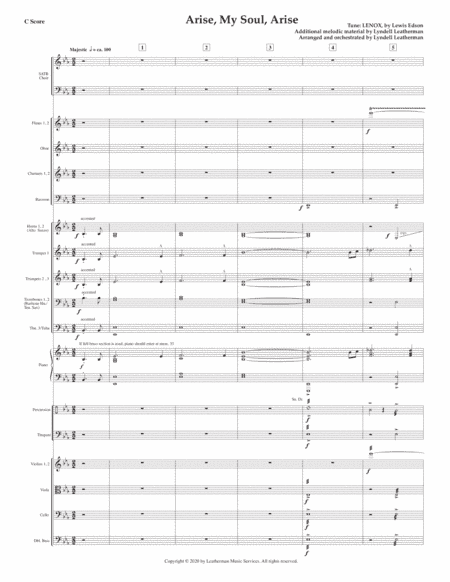 Arise, My Soul, Arise--Orchestral Accompaniment edition (arr. Lyndell Leatherman)