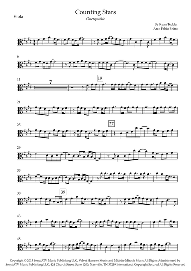 Counting Stars (arr. Fabio Britto)