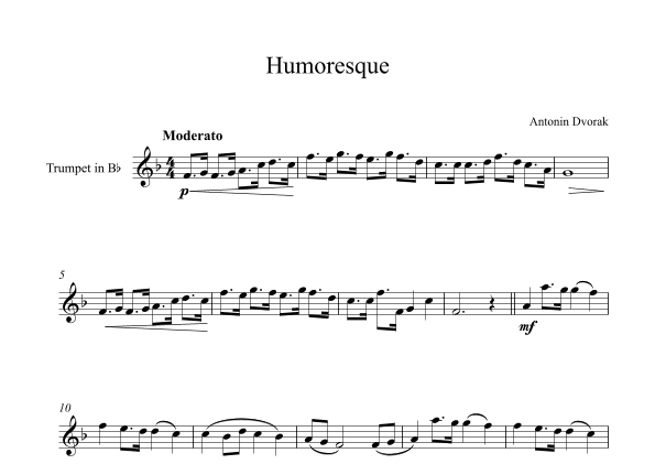 Humoresque - Antonin Dvorak (Trumpet) (arr. Digital Book Music)
