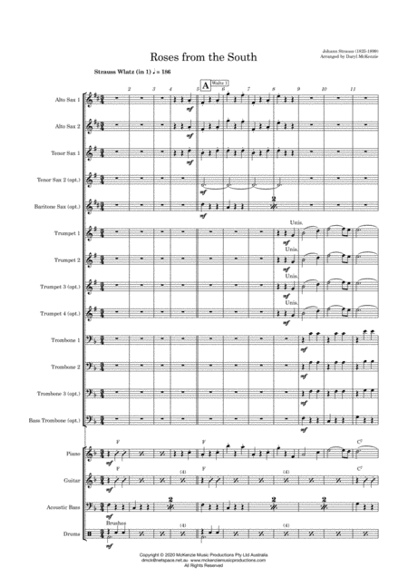 Roses From the South - Strauss Waltz Medley for Big Band (arr. Daryl McKenzie)