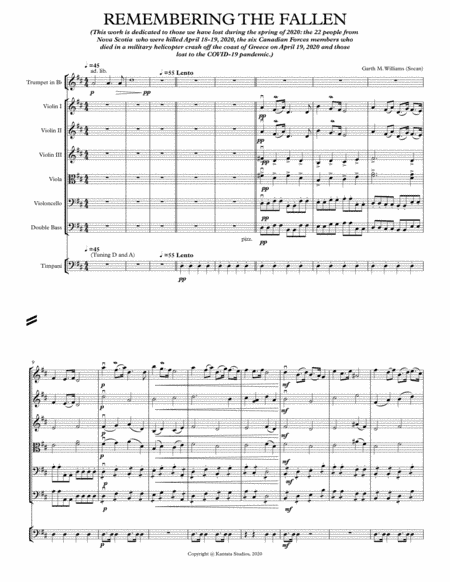 REMEMBERING THE FALLEN FOR STRING ORCHESTRA