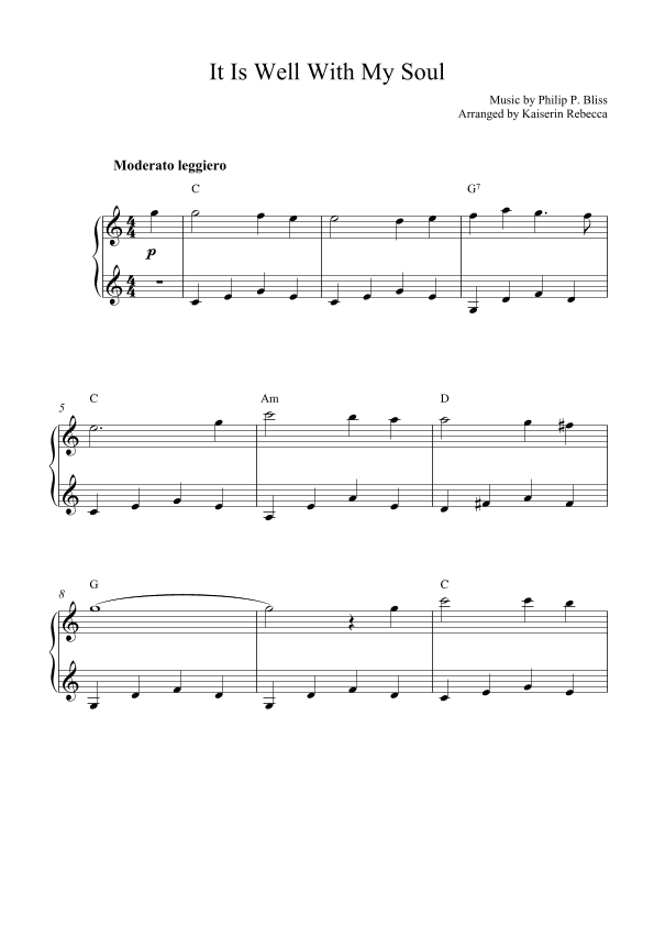 It Is Well With My Soul (arr. Kaiserin Rebecca)