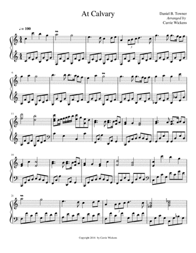 At Calvary (arr. Carrie Wickens)