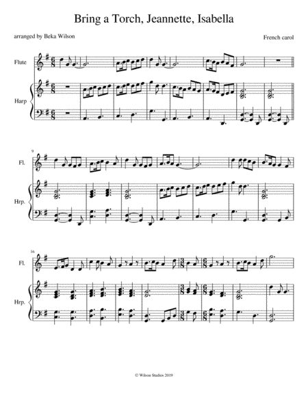 Bring a Torch, Jeannette, Isabella (arr. Beka Wilson)