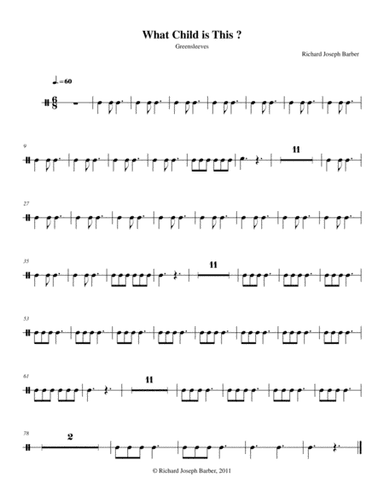 What Child is This (tambourine) (arr. Barber Music Company)