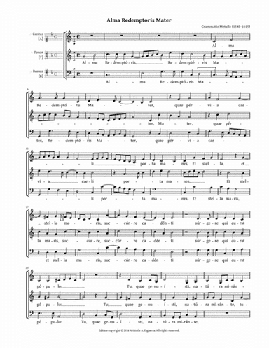 Alma Redemptoris Mater (Metallo) - ATB (arr. Aristotle A. Esguerra)
