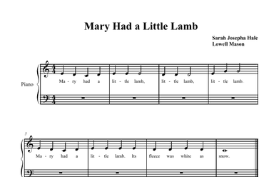 Mary Had a Little Lamb (arr. Sharon Harden)