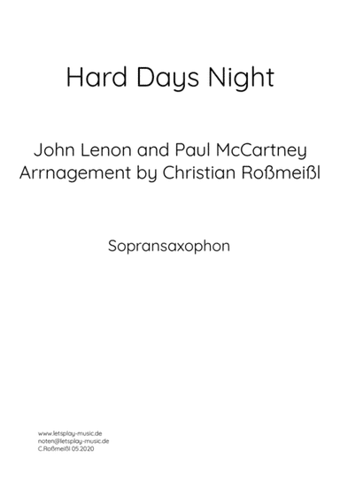 A Hard Day's Night (arr. Christian Roßmeißl)