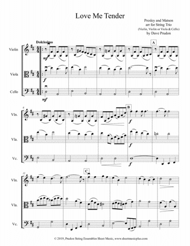 Love Me Tender (arr. Dave Prudon)