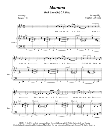 Mama (mamma) (arr. Stephen DeCesare)