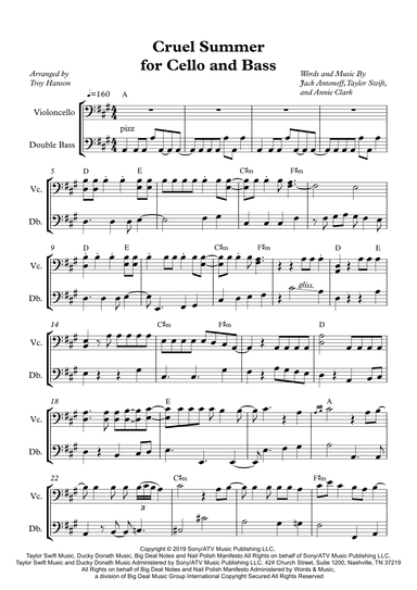 Cruel Summer (arr. Troy Hanson)