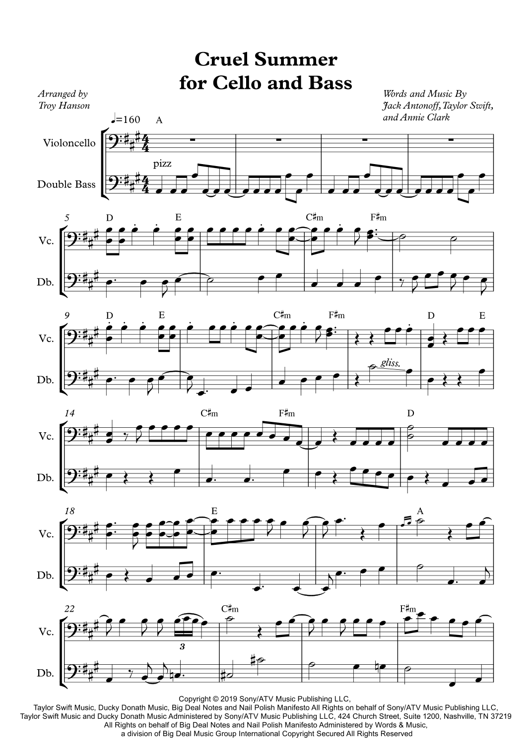 Cruel Summer (arr. Troy Hanson)