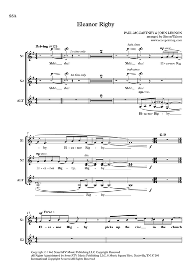 Eleanor Rigby (arr. Simon Walters)