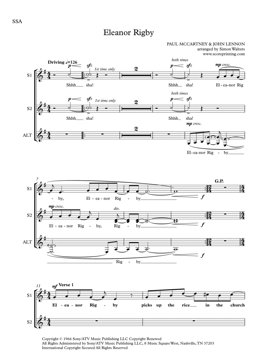 Eleanor Rigby (arr. Simon Walters)