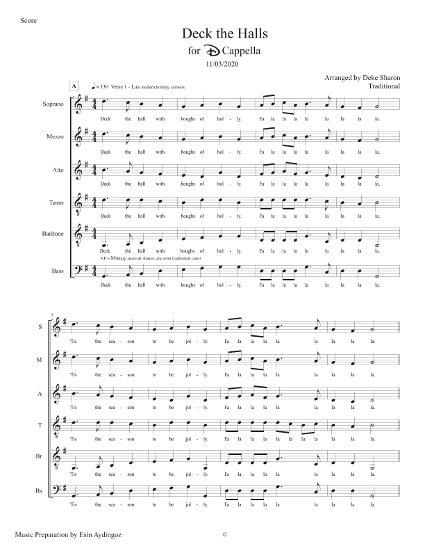 Deck The Hall (arr. Deke Sharon)