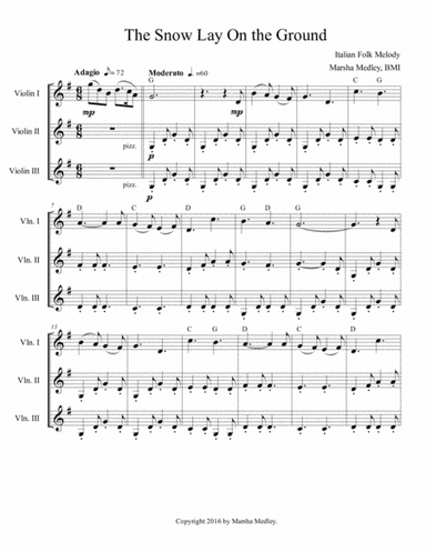 The Snow Lay On the Ground (arr. Marsha Medley)
