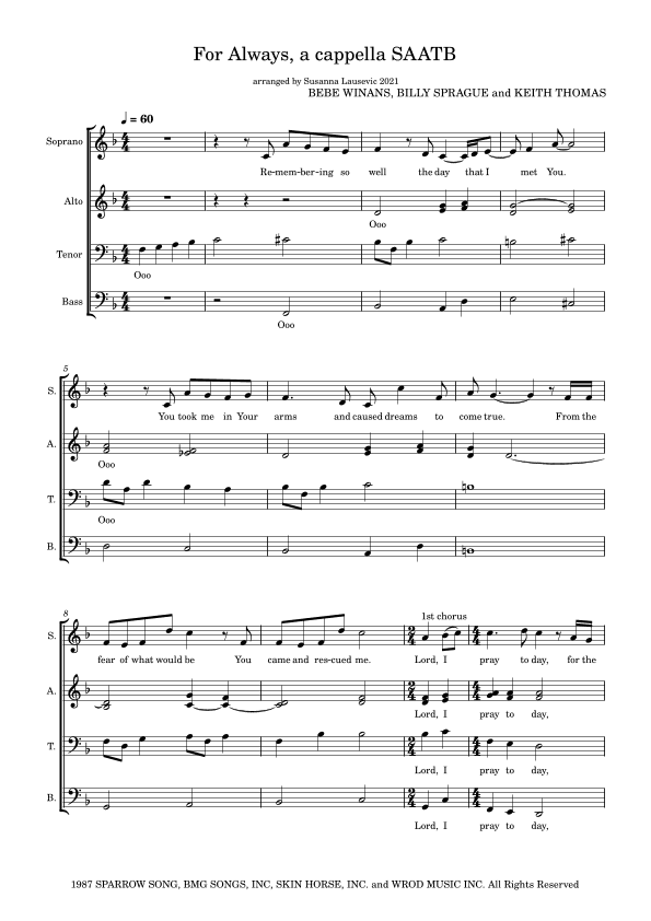 For Always (arr. Susanna Lausevic)