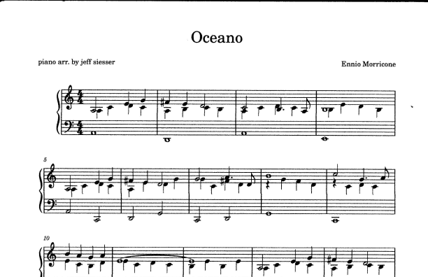 Oceano (arr. jeff siesser)