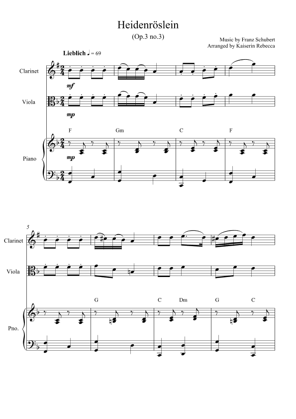Heidenröslein (op.3 no.3) (arr. Kaiserin Rebecca)