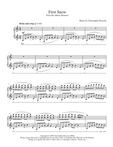 First Snow - Piano Solo by Christopher Boscole