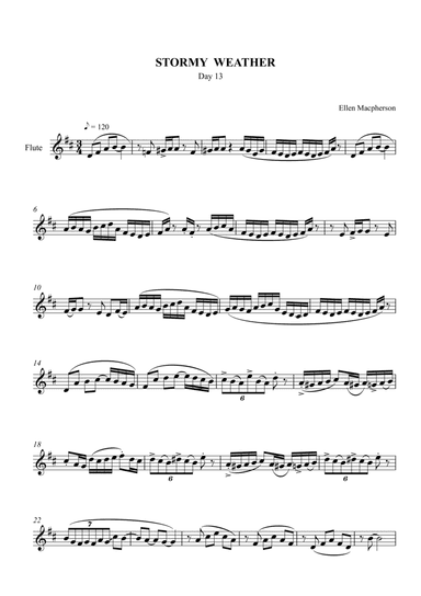 Stormy Weather for Solo Flute