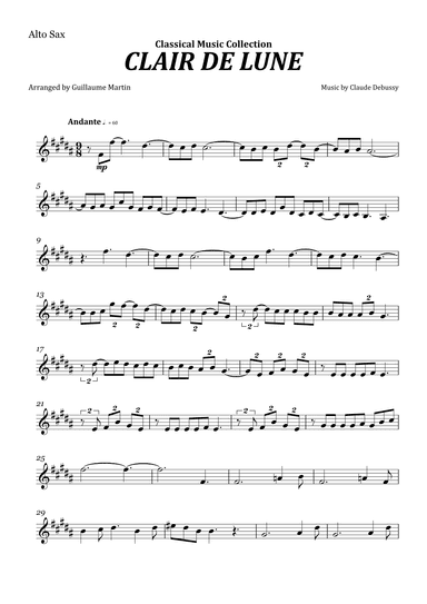 Clair de Lune (arr. Guillaume Martin)