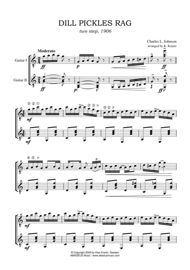 Dill Pickles Rag for guitar duo (arr. Amadeus Music)