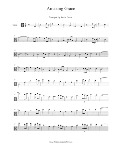 Amazing Grace - Viola (arr. Kevin Busse)