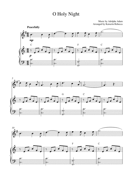 O Holy Night (arr. Kaiserin Rebecca)