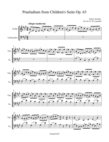 Praeludium from Children's Suite Op. 65 (arr. Nick Lacanski)