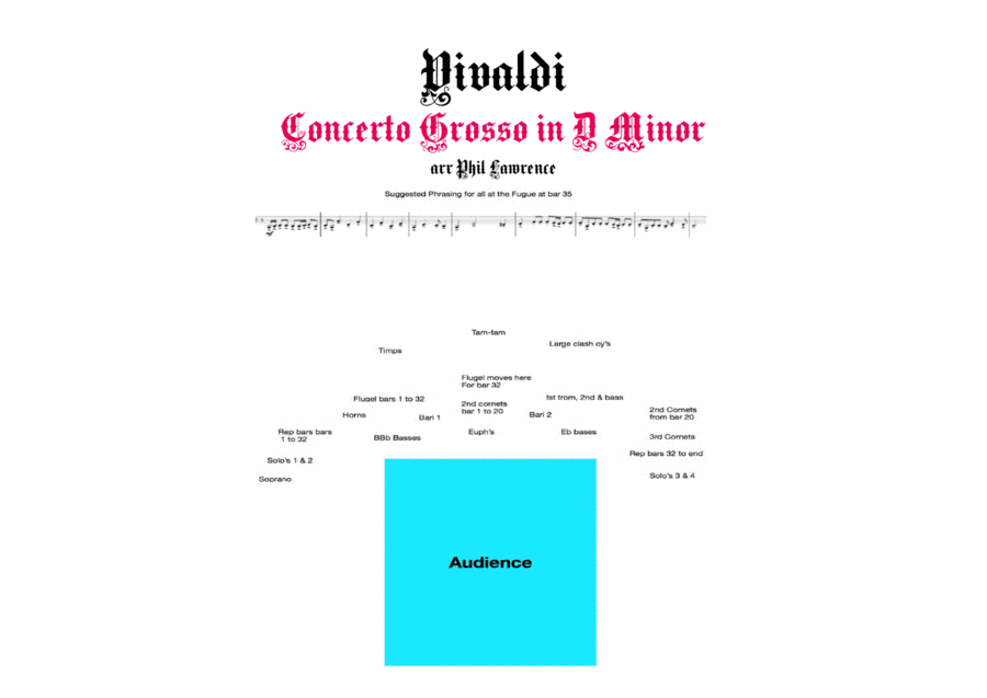 Vivaldi Concerto Grosso in D Minor (2 movements). (arr. Phil Lawrence)