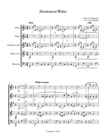 Hesitation Waltz (arr. Larry Wesley)