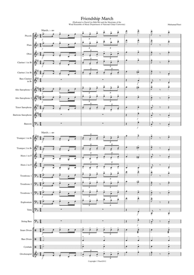 Friendship March (Full Score)
