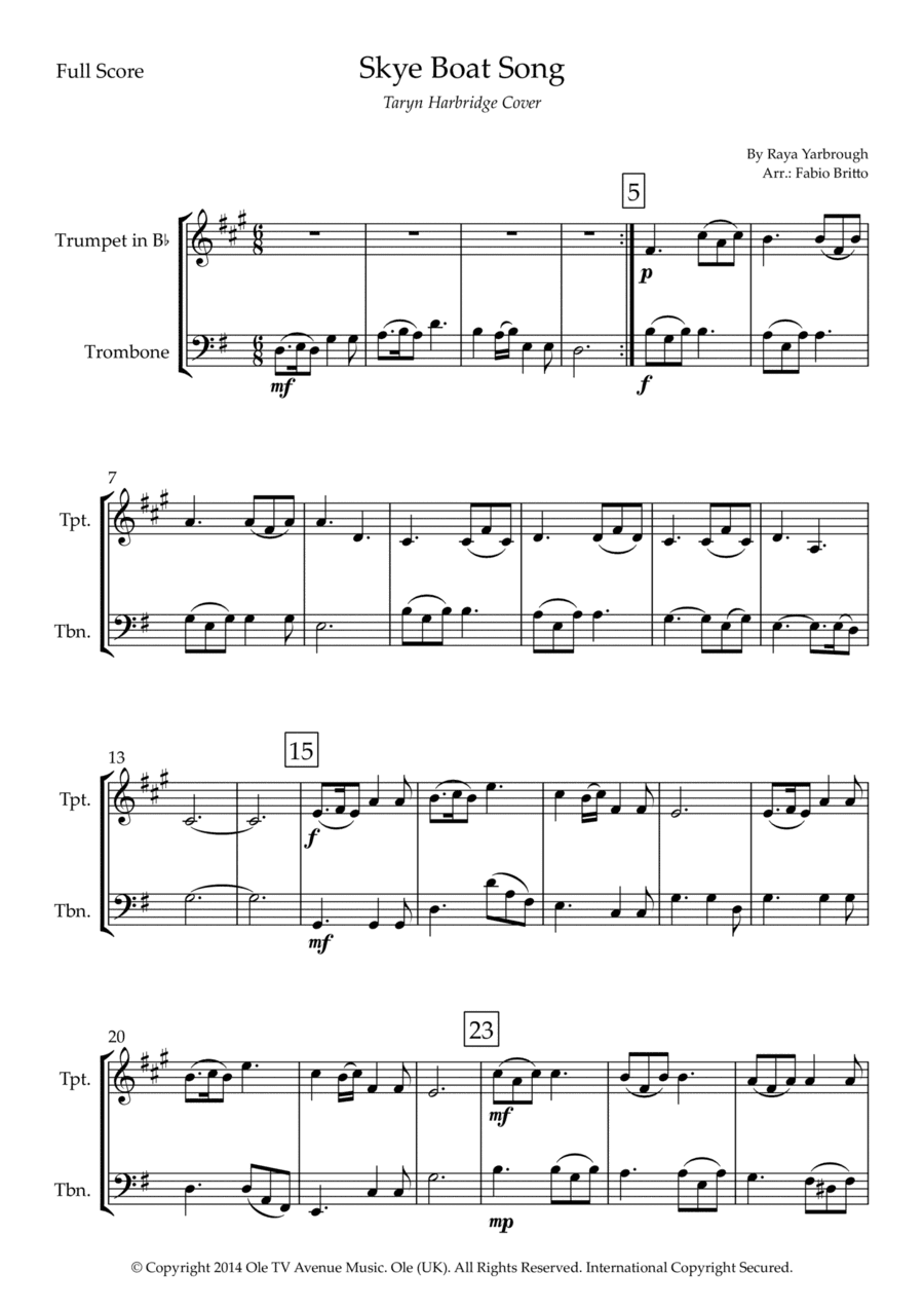 Skye Boat Song (arr. Fabio Britto)