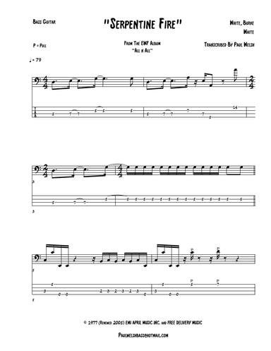 Serpentine Fire (arr. P Welsh)