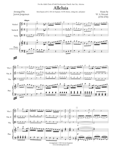 Alleluia from Regina Coeli K 108 (arr. Jerron Jorgensen)