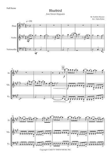 Ikimono Gakari's Blue Bird (arr. Fabio Britto)