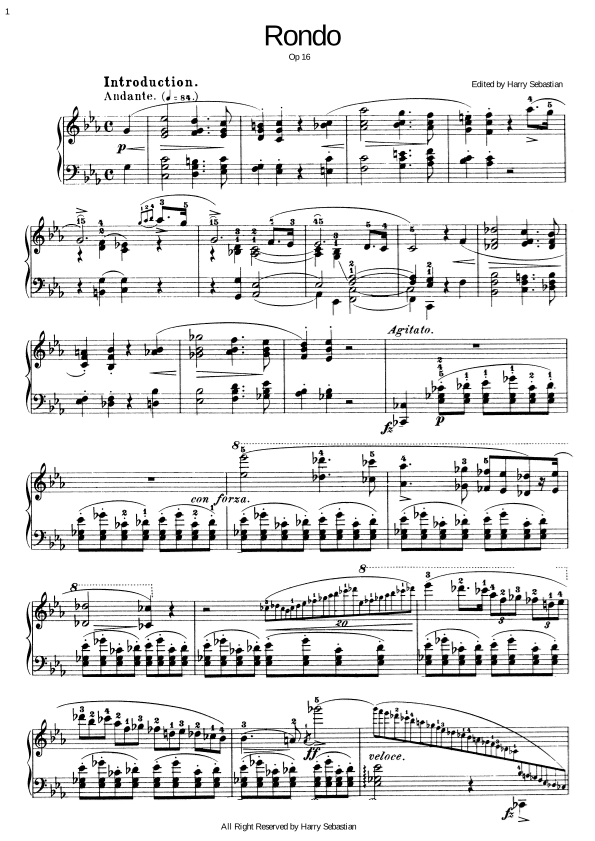 Chopin- Rondo in E flat major, Op. 16 (arr. Harry Sebastian)