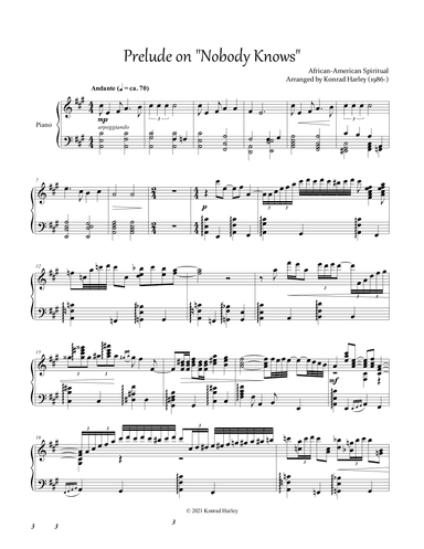 Prelude on "Nobody Knows"