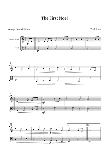 The First Noel (arr. André Nusa)