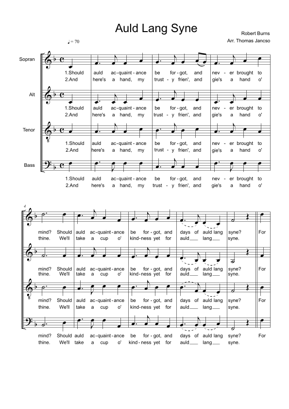 Auld Lang Syne (arr. Thomas Jancso)