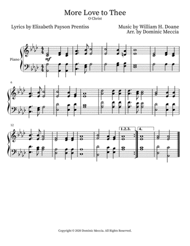 More Love To Thee (arr. Dominic Meccia)