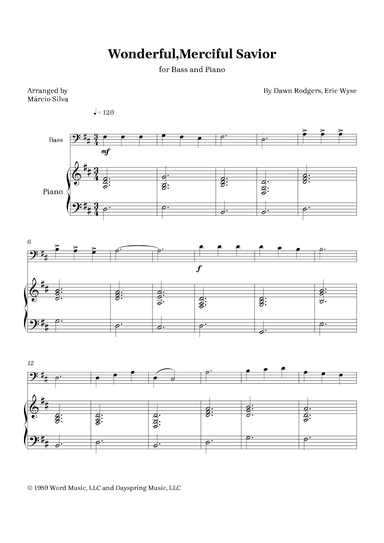 Wonderful, Merciful Savior (arr. Márcio Silva)
