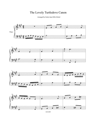 The Lovely Turtle Dove Canon (arr. Emily-Jane Hills Orford)